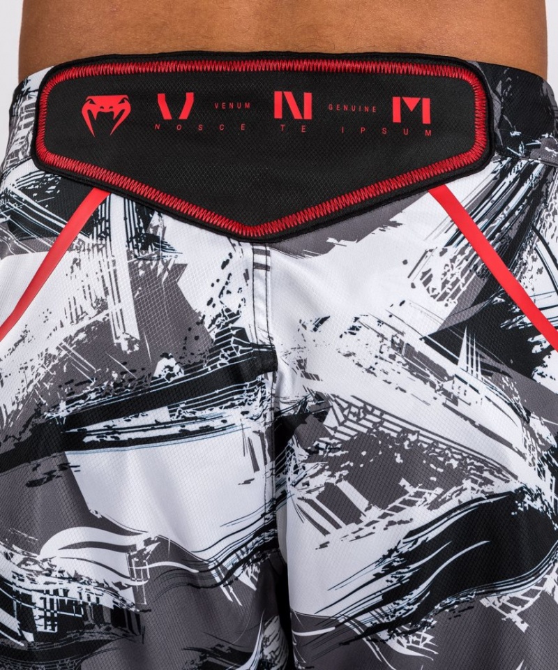 Short Venum Electron 3.0 Fight Homme Grise Rouge  | HEM-6287670