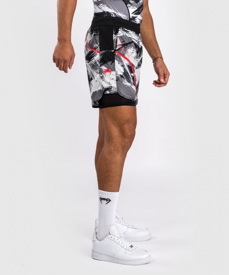 Short Venum Electron 3.0 Course Homme Grise Rouge  | WVV-4535791