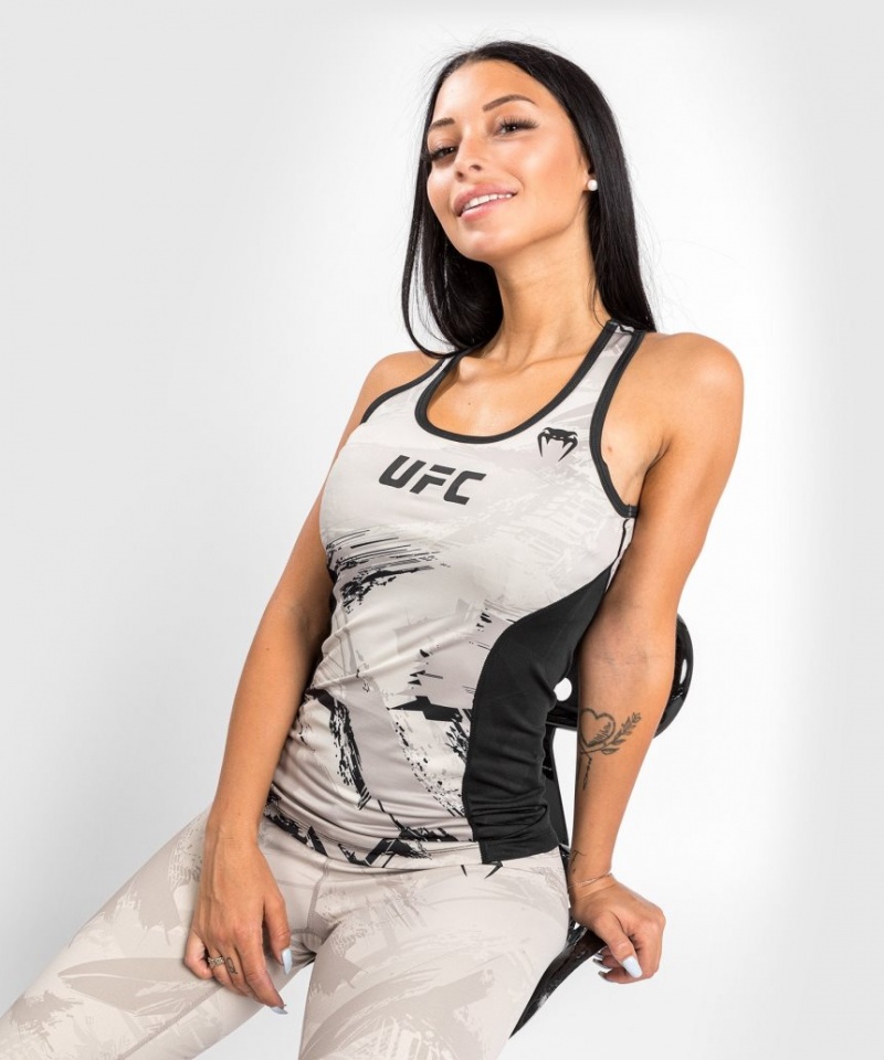 Debardeur Venum UFC Authentic Fight Week 2.0 Performance Femme Marron Noir  | AAS-5830780