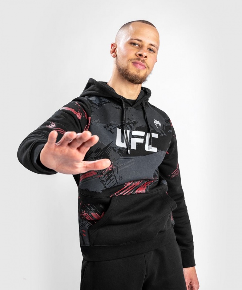 Sweat a Capuche Venum UFC Authentic Fight Week 2.0 Pullover Homme Noir Rouge  | CRA-9194308