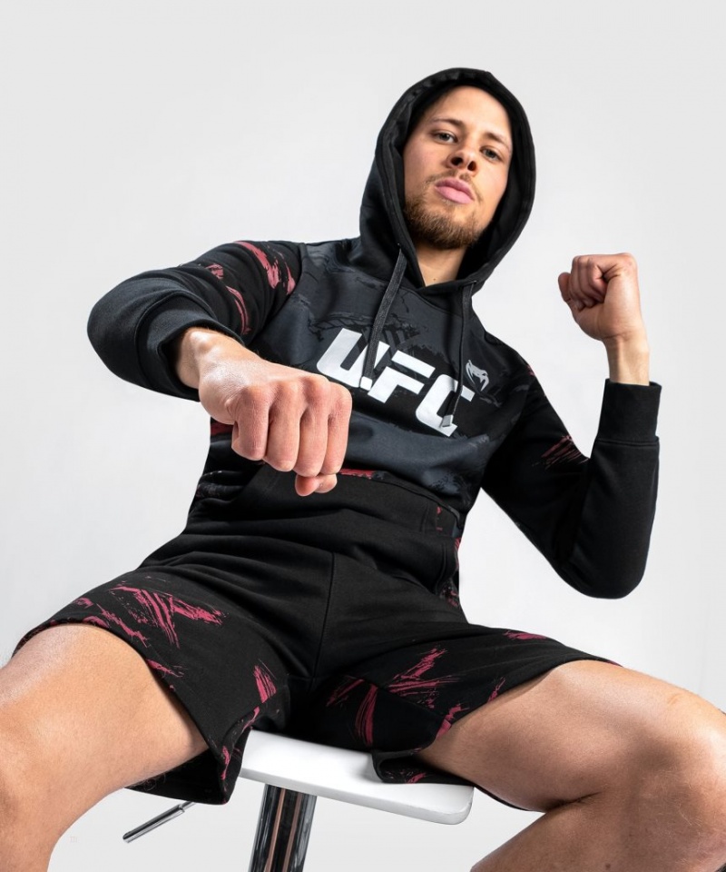 Sweat a Capuche Venum UFC Authentic Fight Week 2.0 Pullover Homme Noir Rouge  | CRA-9194308