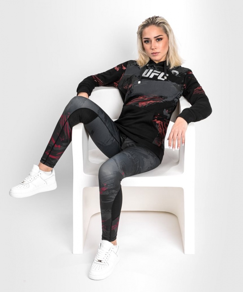 Sweat a Capuche Venum UFC Authentic Fight Week 2.0 Pullover Femme Noir Rouge  | FUK-1636463