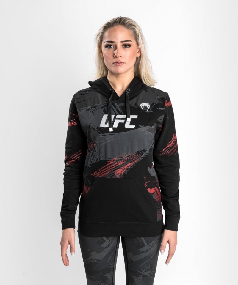 Sweat a Capuche Venum UFC Authentic Fight Week 2.0 Pullover Femme Noir Rouge  | FUK-1636463