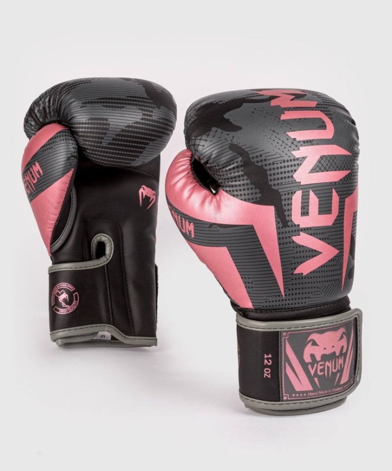 Gants De Boxe Venum Elite Noir Rose Doré  | POU-8194918