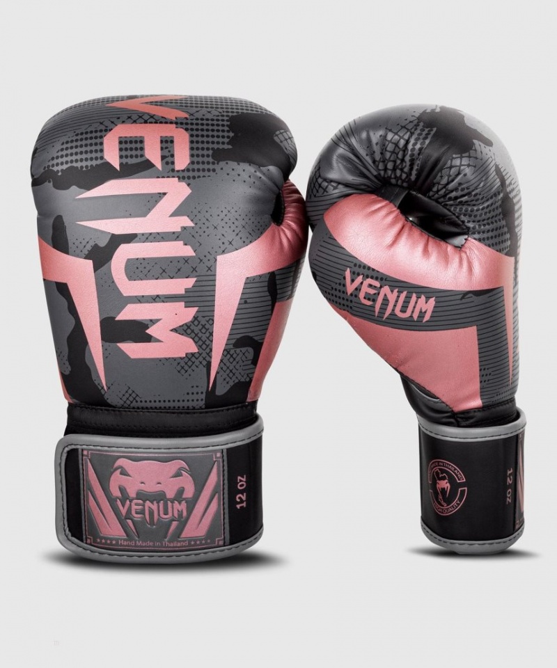 Gants De Boxe Venum Elite Noir Rose Doré  | POU-8194918