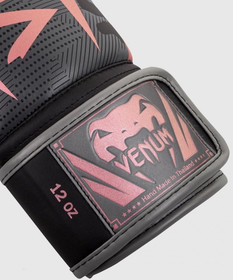 Gants De Boxe Venum Elite Noir Rose Doré  | POU-8194918