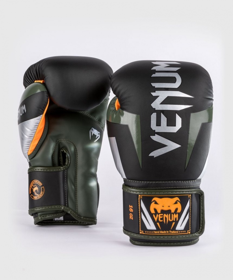 Gants De Boxe Venum Elite Noir Argent  | TOM-1250820