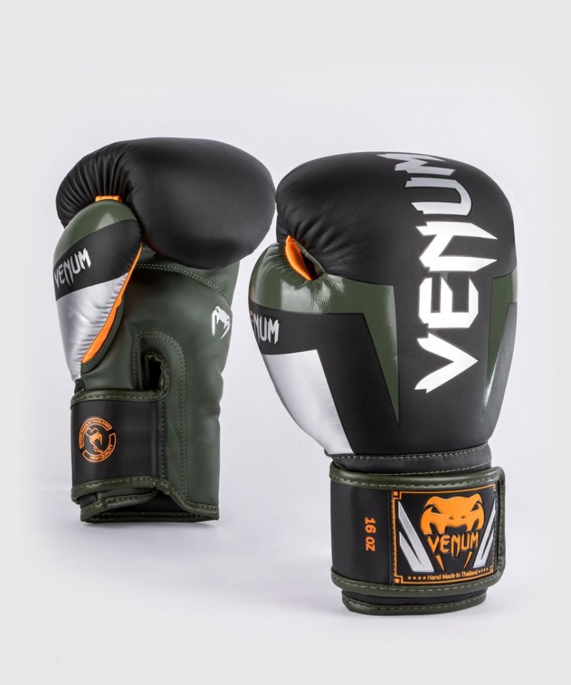 Gants De Boxe Venum Elite Noir Argent  | TOM-1250820