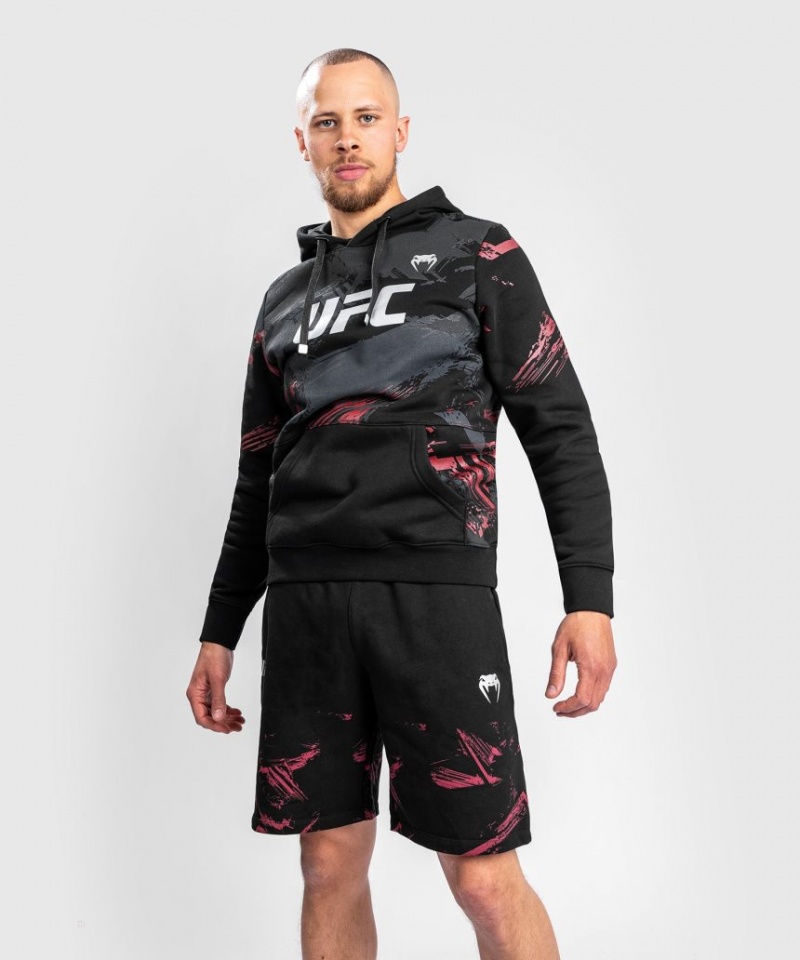 Sweat a Capuche Venum UFC Authentic Fight Week 2.0 Pullover Homme Noir Rouge  | CRA-9194308