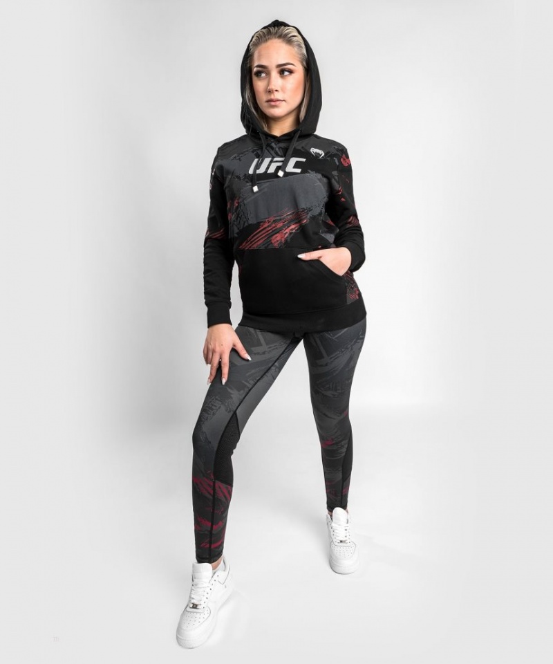 Sweat a Capuche Venum UFC Authentic Fight Week 2.0 Pullover Femme Noir Rouge  | FUK-1636463