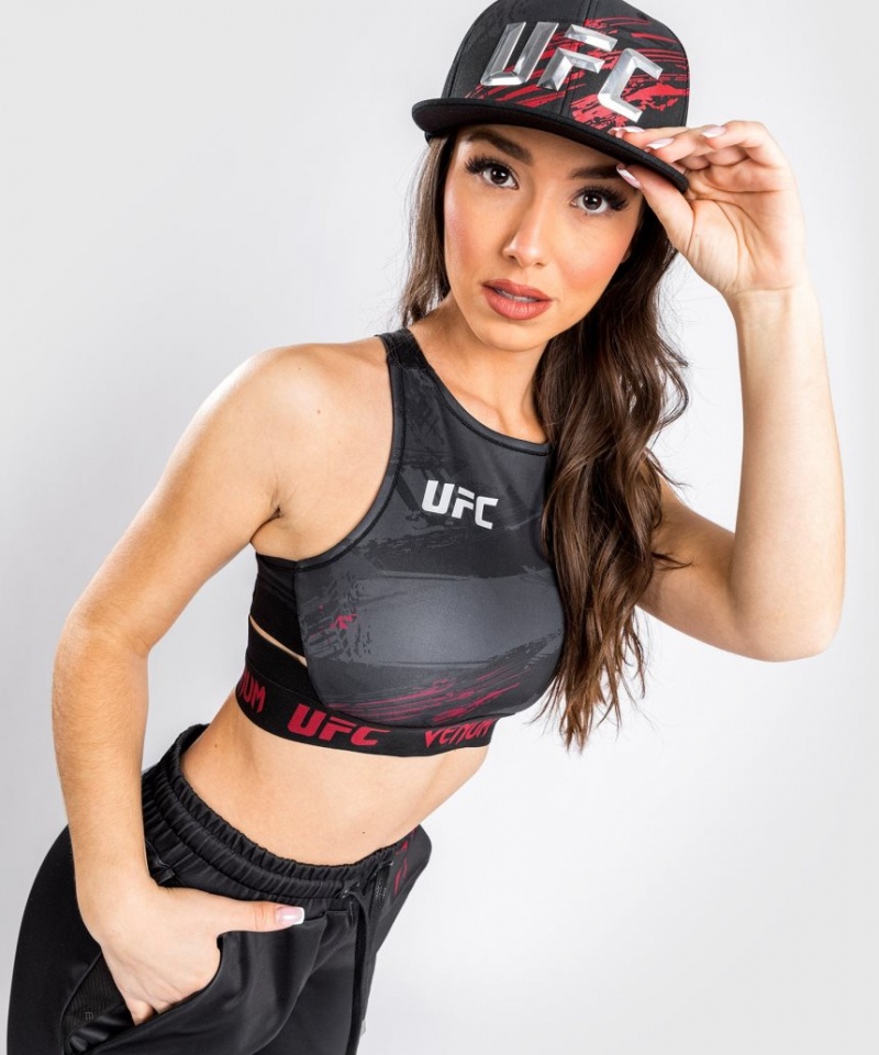 Soutien Gorge Sport Venum UFC Authentic Fight Week 2.0 Weigh-in Femme Noir Rouge  | WAJ-2393689