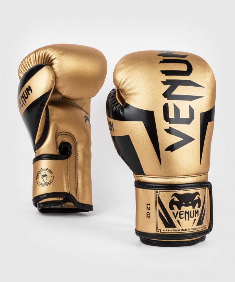 Gants De Boxe Venum Elite Doré Noir  | CMM-1342020