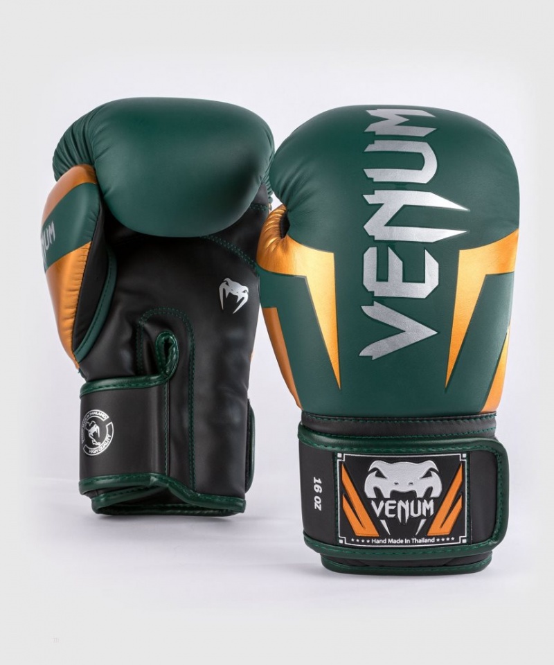 Gants De Boxe Venum Elite Vert Marron Argent  | SWD-6167316