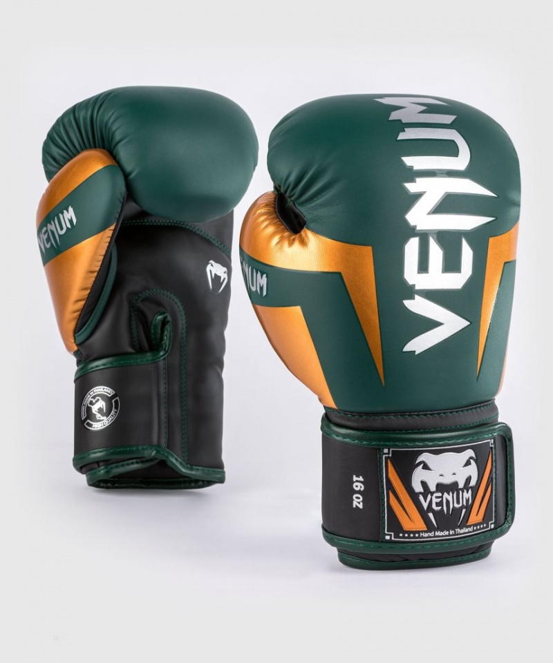 Gants De Boxe Venum Elite Vert Marron Argent  | SWD-6167316