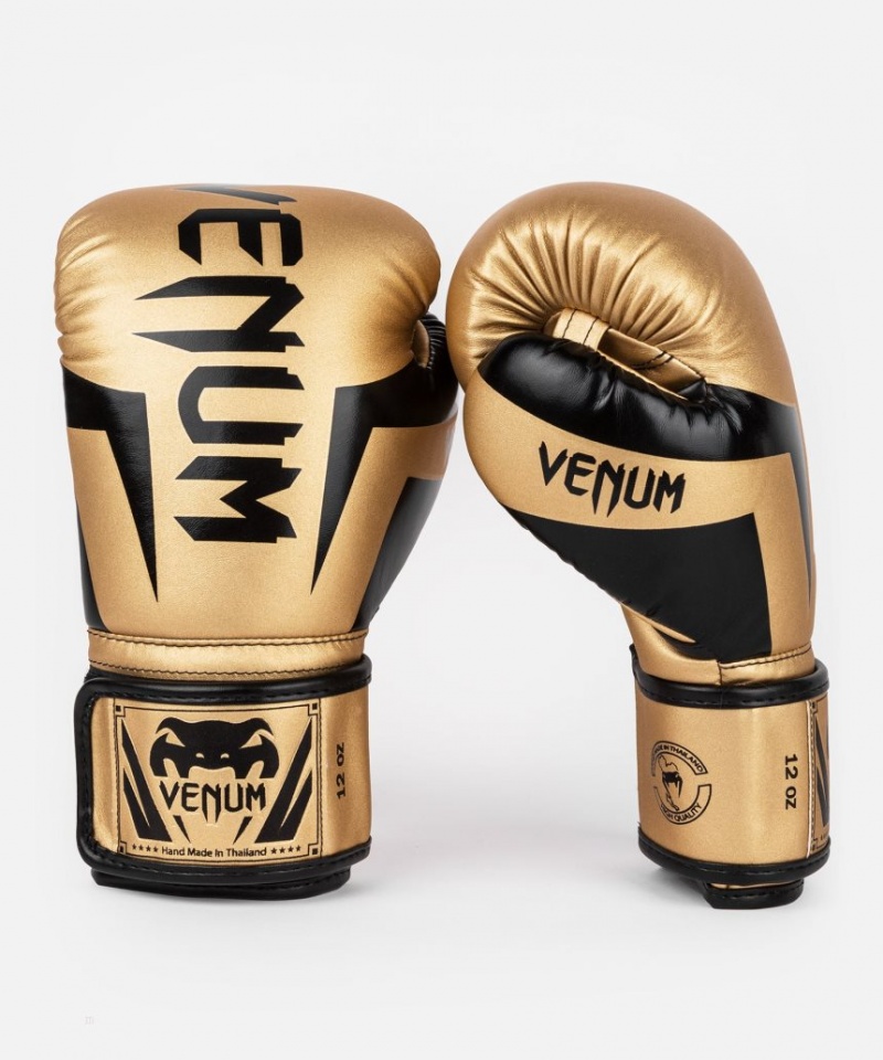 Gants De Boxe Venum Elite Doré Noir  | CMM-1342020