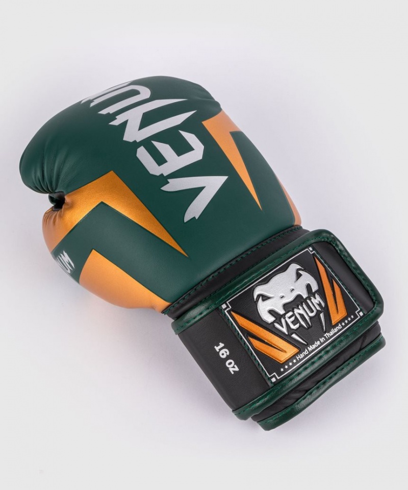 Gants De Boxe Venum Elite Vert Marron Argent  | SWD-6167316