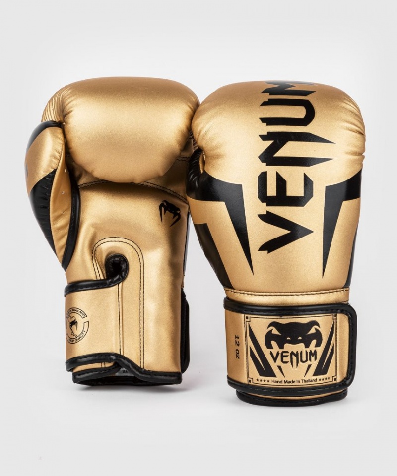 Gants De Boxe Venum Elite Doré Noir  | CMM-1342020