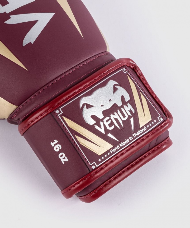 Gants De Boxe Venum Elite Bordeaux Doré  | SGB-2475735