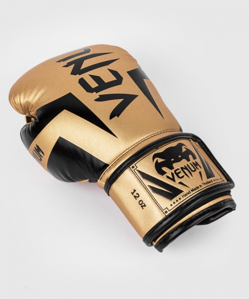 Gants De Boxe Venum Elite Doré Noir  | CMM-1342020