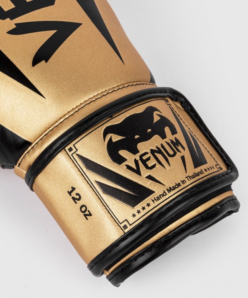 Gants De Boxe Venum Elite Doré Noir  | CMM-1342020