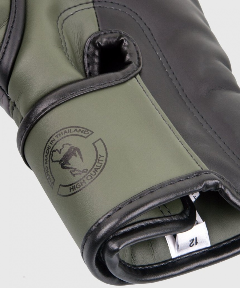 Gants De Boxe Venum Elite Kaki Noir  | BFT-3560865