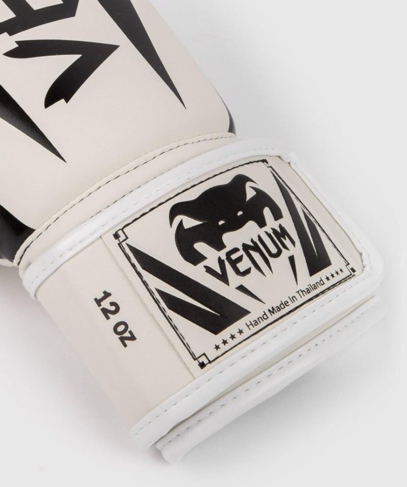 Gants De Boxe Venum Elite Blanche Noir  | ONG-7629099