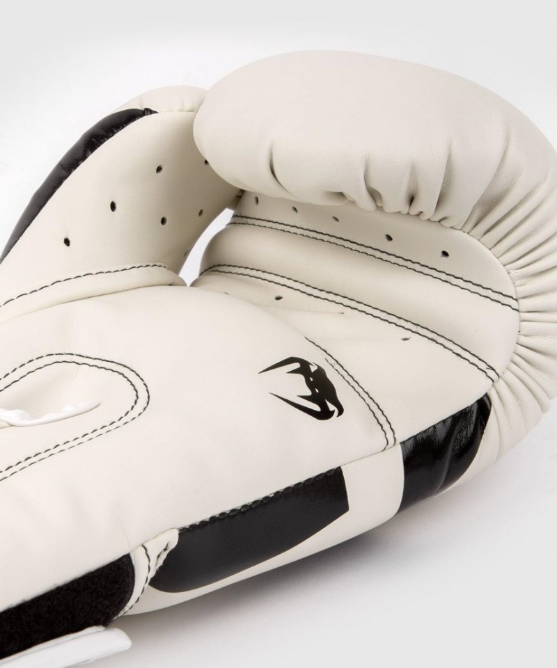 Gants De Boxe Venum Elite Blanche Noir  | ONG-7629099