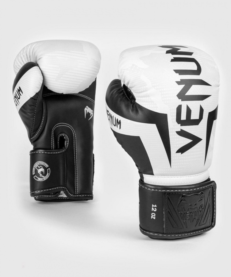 Gants De Boxe Venum Elite Blanche Camouflage  | WVO-1601597