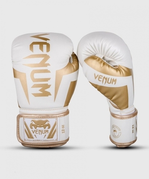 Gants De Boxe Venum Elite Blanche Doré  | CSE-5235610