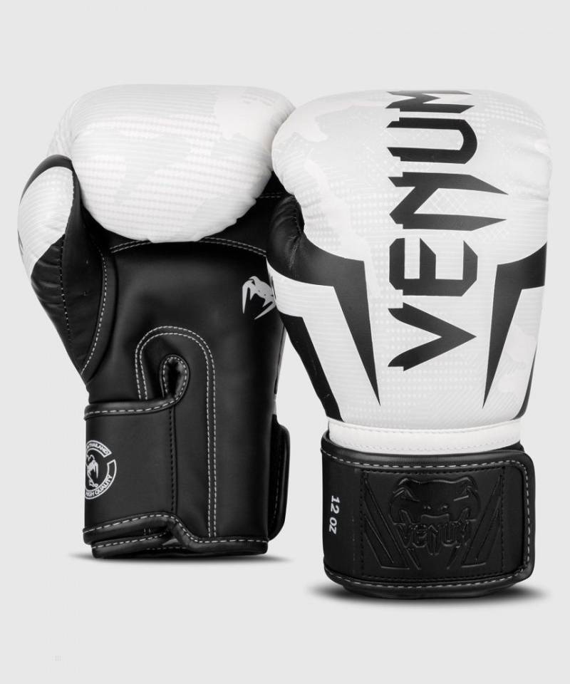 Gants De Boxe Venum Elite Blanche Camouflage  | WVO-1601597