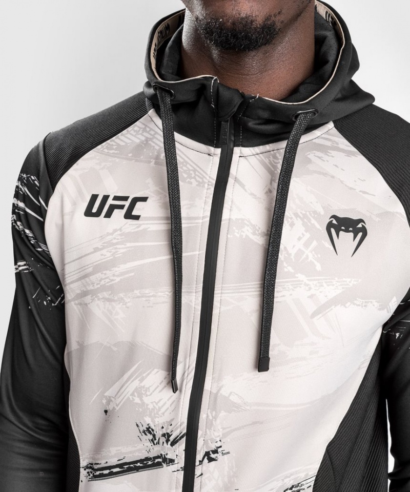 Sweat a Capuche Venum UFC Authentic Fight Week 2.0 Zipped Homme Marron  | KQR-4171847