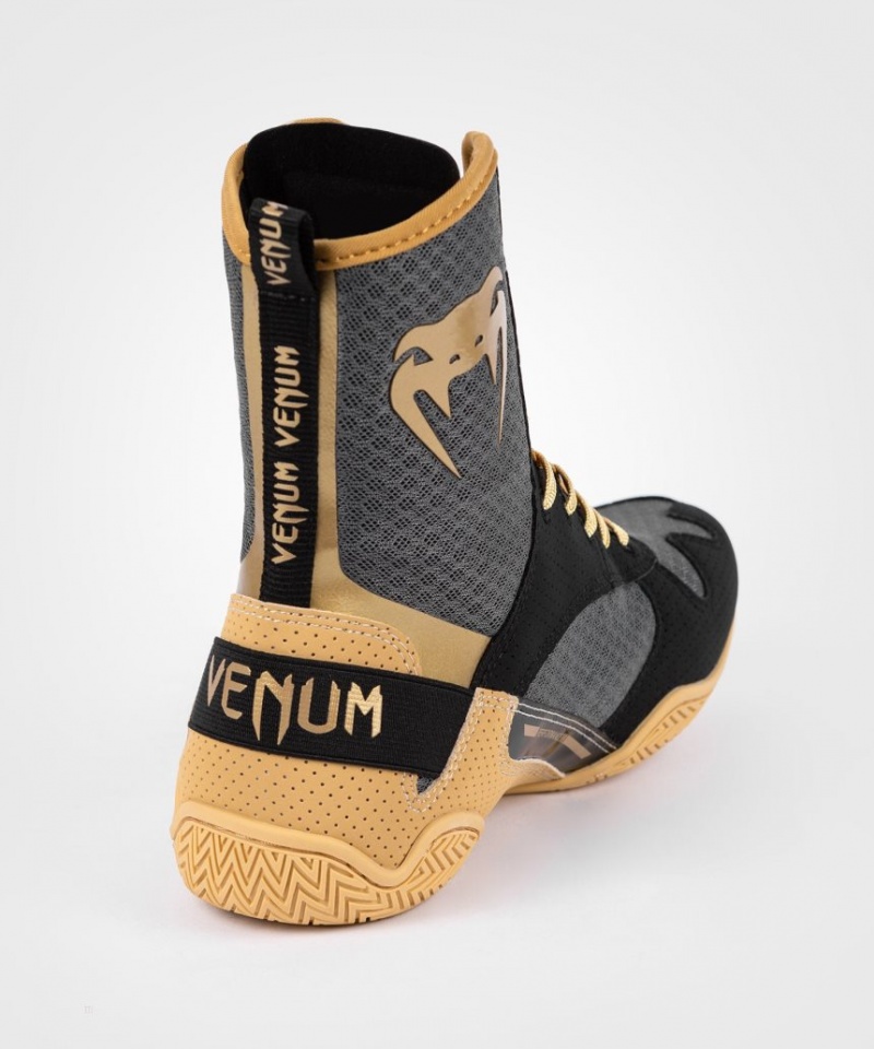 Chaussures De Boxe Venum Elite Homme Noir Beige  | HWV-4358278