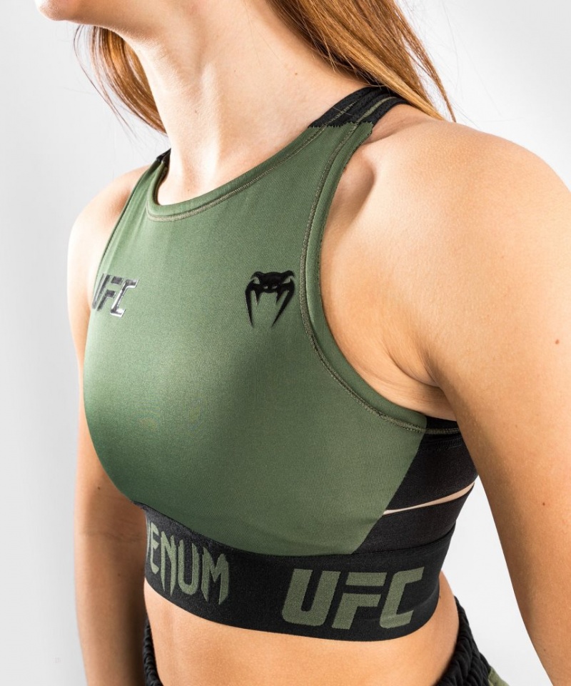 Soutien Gorge Sport Venum UFC Authentic Fight Week Weigh-in Femme Kaki  | ENS-5944706