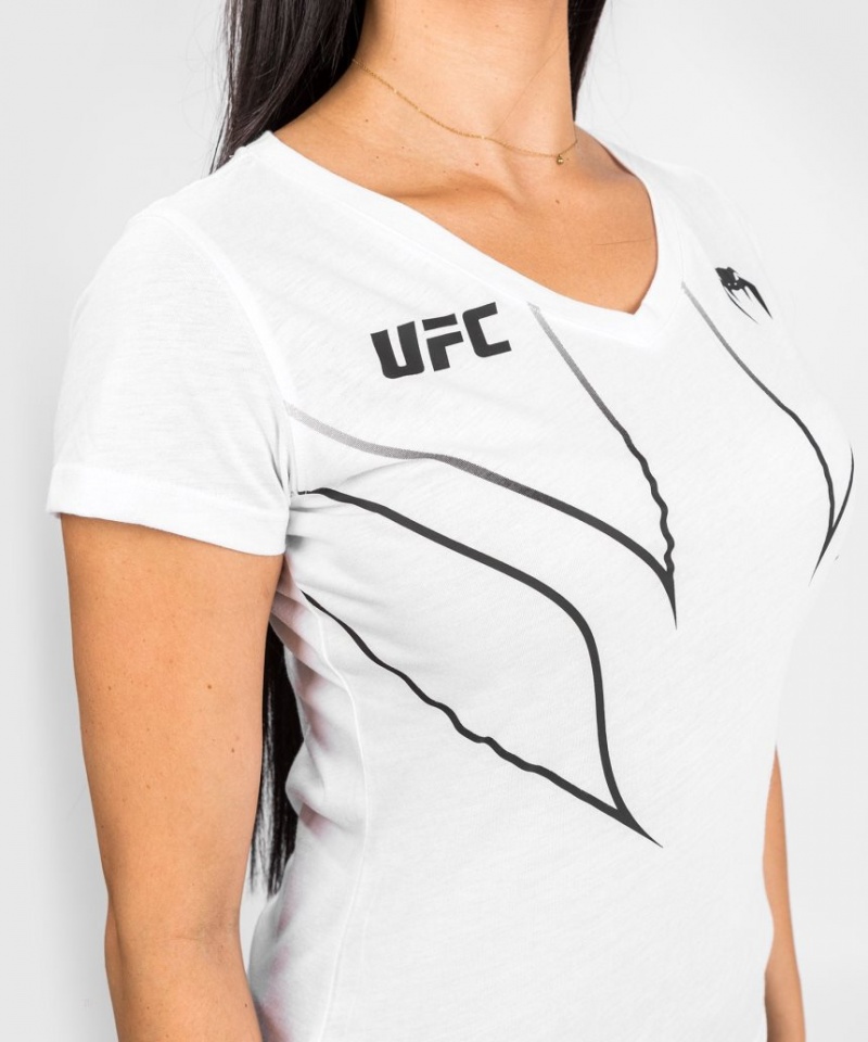 T Shirts Venum UFC Fight Night 2.0 Replica Femme Blanche  | QZX-6289395