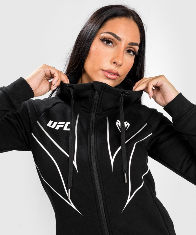 Sweat a Capuche Venum UFC Fight Night 2.0 Replica Full Zip Femme Noir  | HIK-9923361