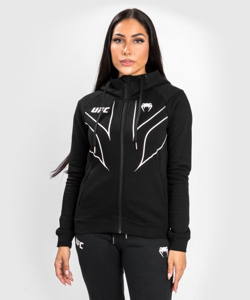 Sweat a Capuche Venum UFC Fight Night 2.0 Replica Full Zip Femme Noir  | HIK-9923361