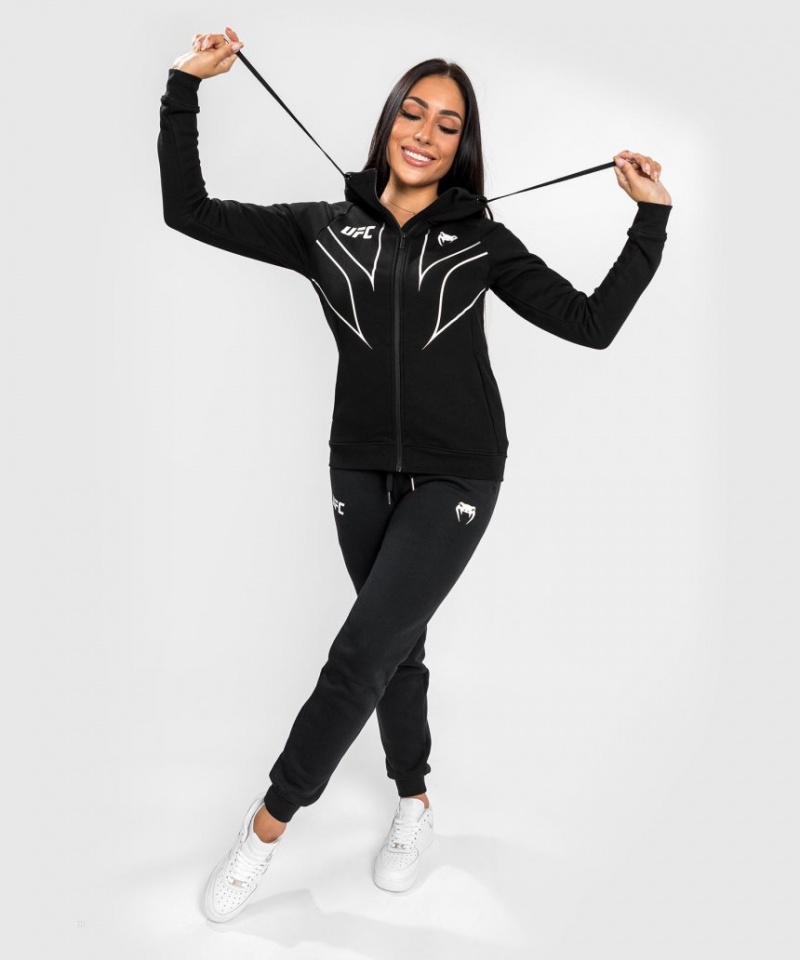 Sweat a Capuche Venum UFC Fight Night 2.0 Replica Full Zip Femme Noir  | HIK-9923361