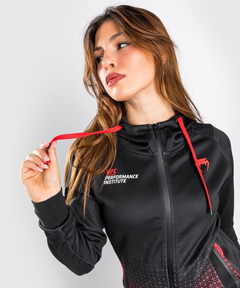 Sweat a Capuche Venum UFC Performance Institute Femme Noir Rouge  | AMN-7749775