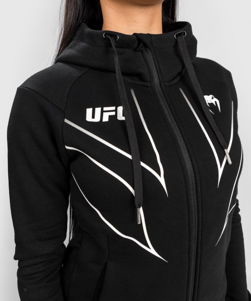 Sweat a Capuche Venum UFC Fight Night 2.0 Replica Full Zip Femme Noir  | HIK-9923361