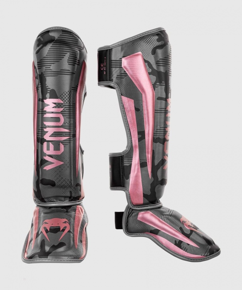 Protège Tibia Venum Elite Noir Rose Doré  | NEV-8530010