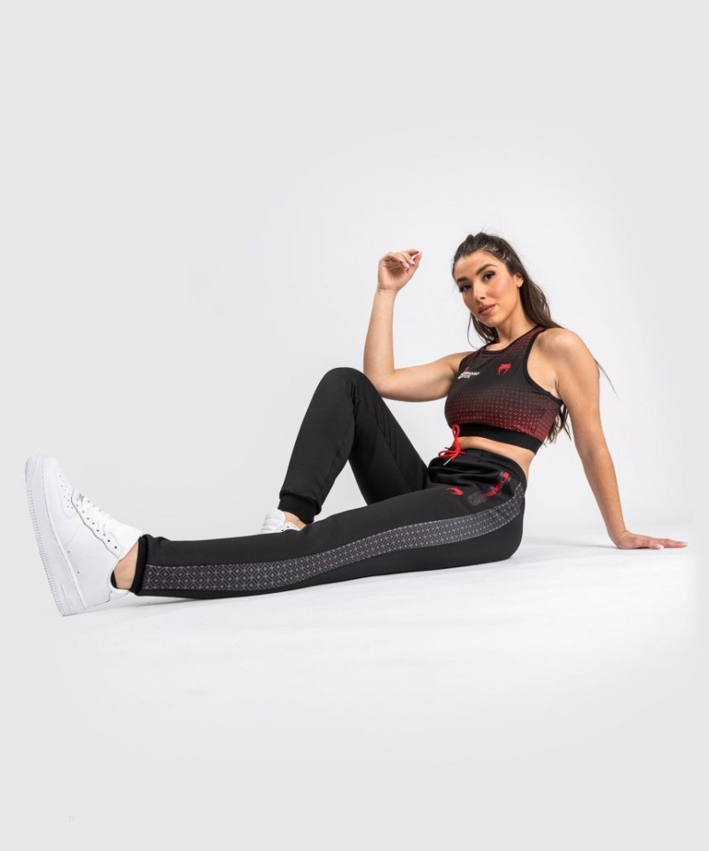 Pantalon Jogger Venum UFC Performance Institute Femme Noir Rouge  | HTS-6223402