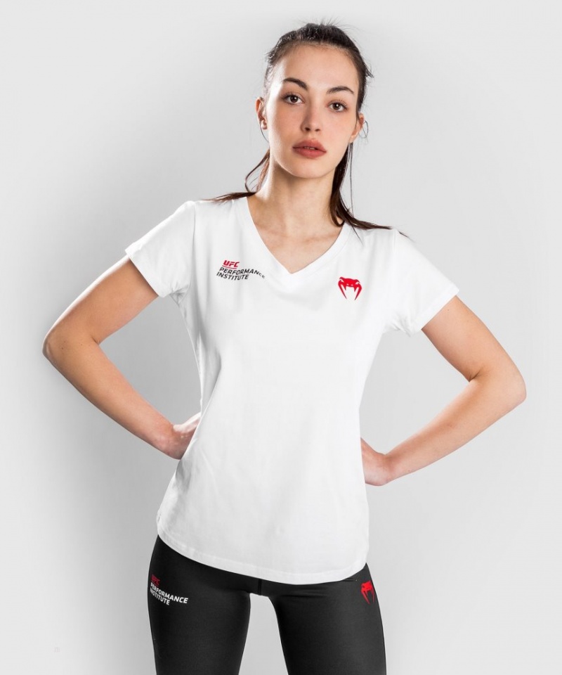 T Shirts Venum UFC Performance Institute Femme Blanche  | QSX-1587172