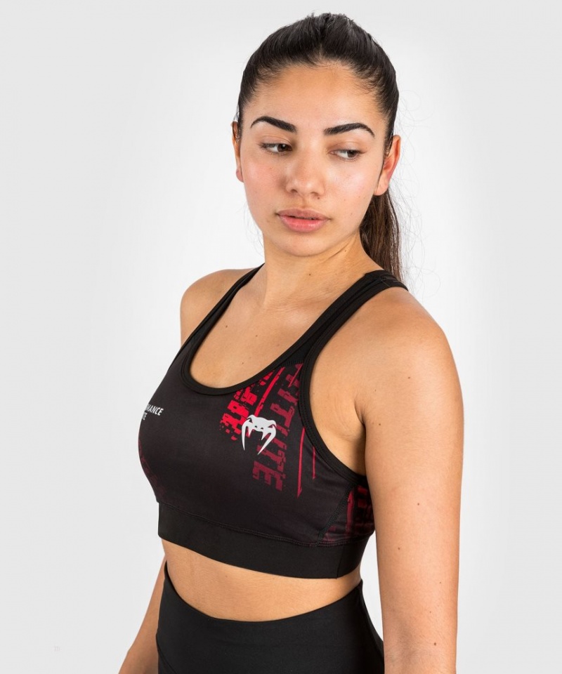 Soutien Gorge Sport Venum UFC Performance Institute 2.0 Femme Noir Rouge  | GLW-5983066