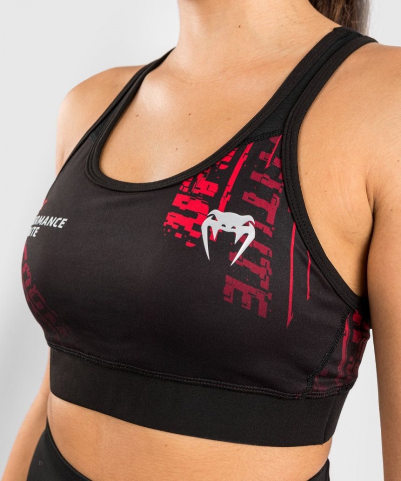 Soutien Gorge Sport Venum UFC Performance Institute 2.0 Femme Noir Rouge  | GLW-5983066