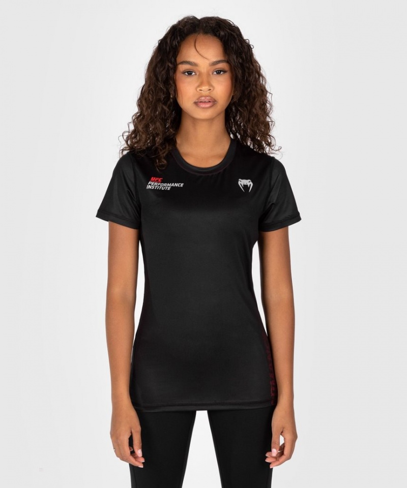 T Shirts Venum UFC Performance Institute 2.0 Dry-Tech Femme Noir Rouge  | KEQ-0051731