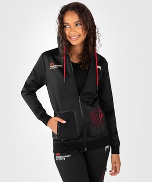 Veste Venum UFC Performance Institute 2.0 Zip Hoodie Femme Noir Rouge  | FHH-0674887