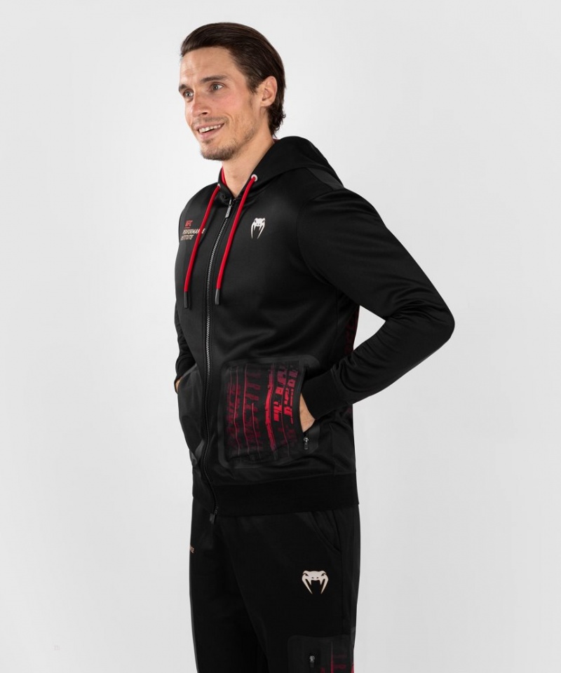 Sweat a Capuche Venum UFC Performance Institute 2.0 Zip Homme Noir Rouge  | QQV-8901949