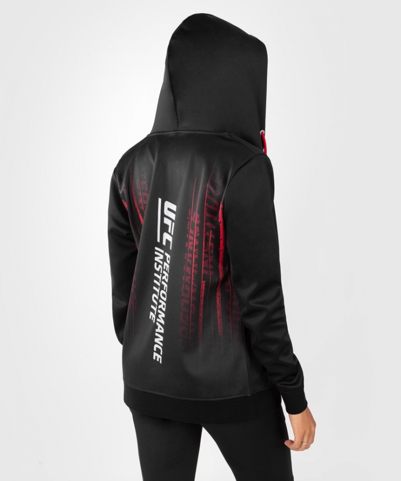 Veste Venum UFC Performance Institute 2.0 Zip Hoodie Femme Noir Rouge  | FHH-0674887