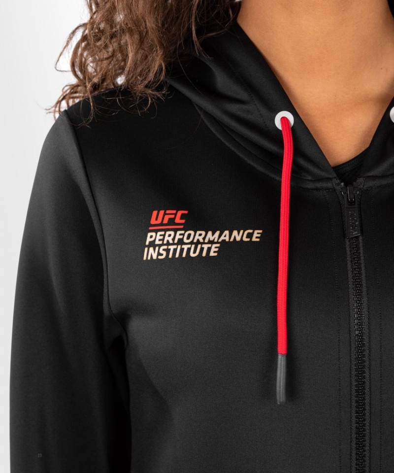 Veste Venum UFC Performance Institute 2.0 Zip Hoodie Femme Noir Rouge  | FHH-0674887