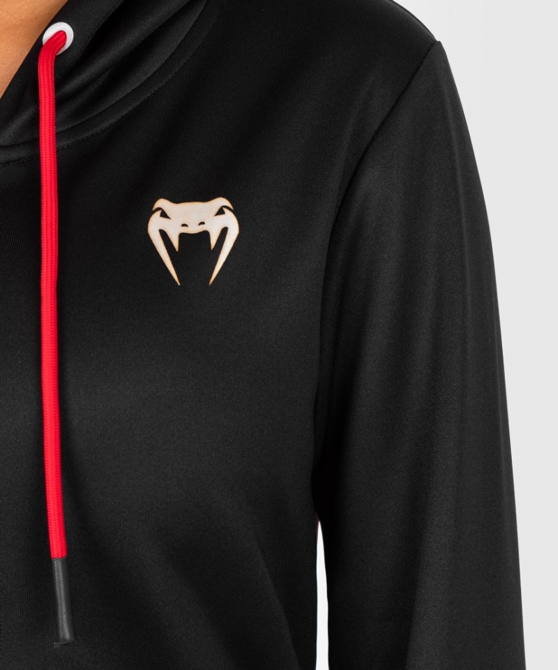 Veste Venum UFC Performance Institute 2.0 Zip Hoodie Femme Noir Rouge  | FHH-0674887